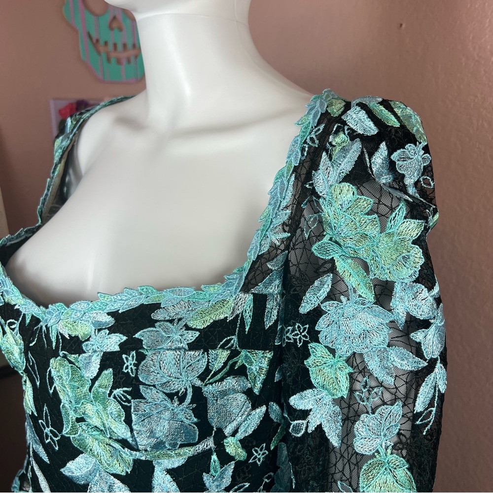 NWT Marchesa Note Cutout EmbroideredTulle Dress - Picture 12 of 16